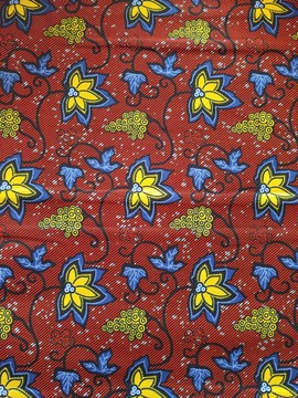 African wax fabric Ankara fabric printed wax pattern Vine leaf
