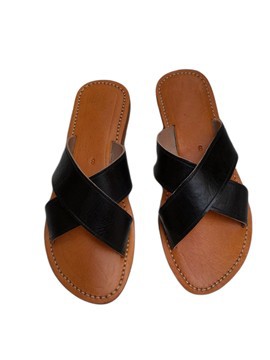Real leather beach sandal