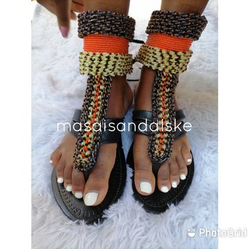 Sandales de gladiateur, sandales de femme, sandale de maasai africain, sandales de gladiateur longues