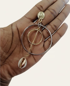 Earrings / African gold &amp; silver earing "my pretty"