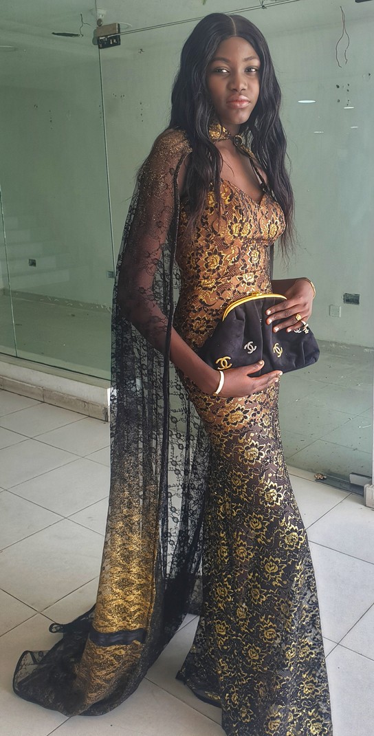 green emerald velvet dress Exquisite Ahebi Yellow Cream African Off-Shoulder Lace Dress with Gold –  Dupsie's African Fashion main image 0