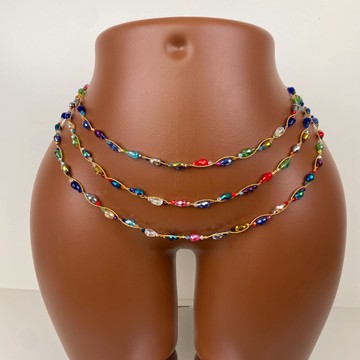 Bayas , perle de taille, bine bine , binbin , bijoux de ventre , perle de hanches, bijoux fait main