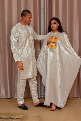 African couple outfit bazin