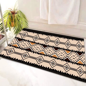 Colorful Tribal Bathroom Decor African Unique Bath Rugs (LARGER SIZES AVAILABLE)