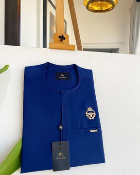 A navy blue kaftan
