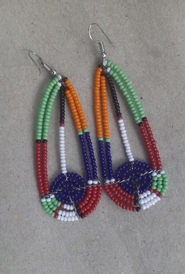 Boucles d'oreilles africaines / boucles d'oreilles maasaï / bijoux femmes / boucles d'oreilles faites à la main