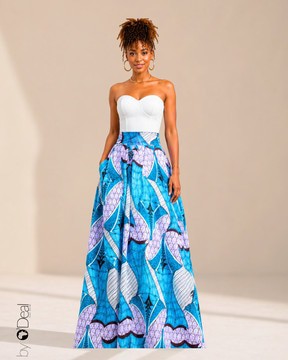 Jupe longue taille haute