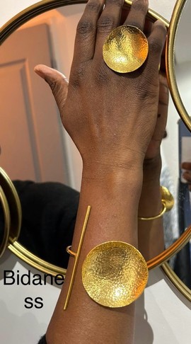 Bronze bracelet and ring set