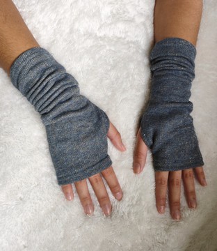 Mitaines coton bio pailleté ou