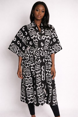Kimono noir blanc