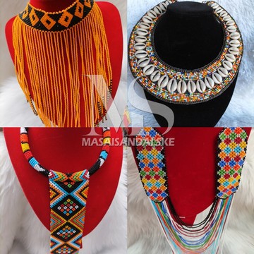 Gros collier Maasai , collier bavoir , collier de perles en cuir , cadeau collier élégant