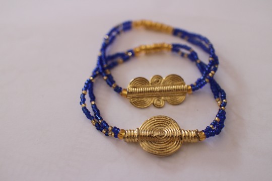 pearl bracelets and akan weights