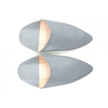 Babouche en cuir véritable pour femme