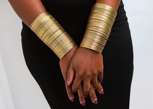 African brass bracelets, Cuff brass bracelets, Wrist bracelets, Brass bangles, Two brass bracelets