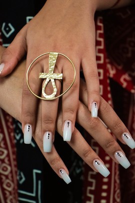 Magnifique bague en bronze « Ankh C»