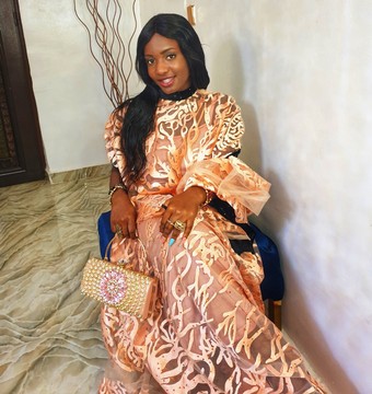 African Woman Rare Embroidered Long Lace Dress/Wedding/Special occasions/Plus Size
