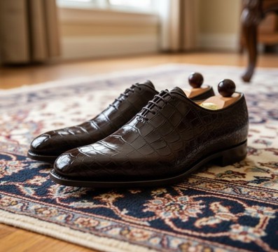 Hand made Brown Leather Oxford Shoes