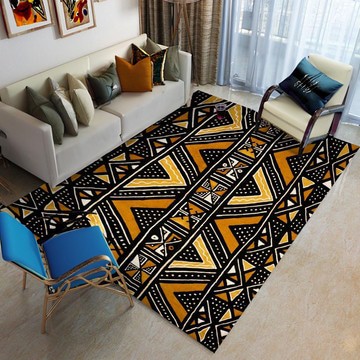 Bogolan Tribal Print Rug African Carpet Multicolor (LARGER SIZES AVAILABLE)