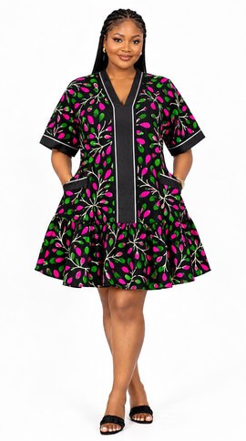 Robe Ankara à volants audacieuse – Une mode unique en imprimé africain pour toutes les occasions