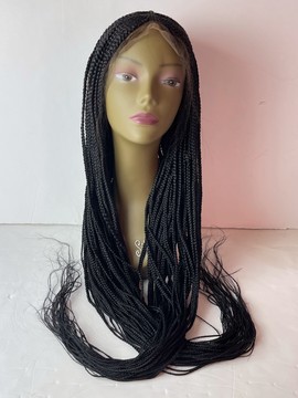 Box Braid Cornrow Perruque Faite À La Main