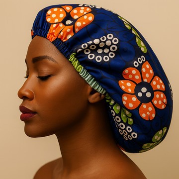 Bonnet en Satin &amp; Wax "Assia" (L)