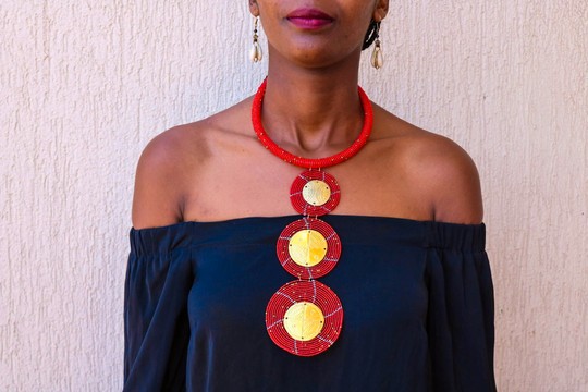 African necklace,  Beaded necklace, Women jewelry, African jewelry, Tribal necklace, Gift for her