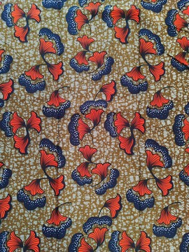 African wax fabric Ankara fabric printed wax pattern Vine leaf
