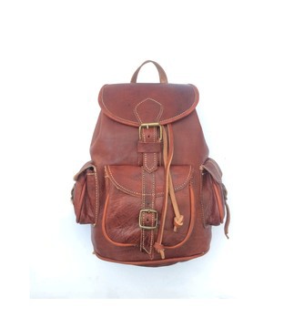 BIG SALE! Genuine Leather Pink Backpack Handmade by Cuiroma craftsmen in Morocco