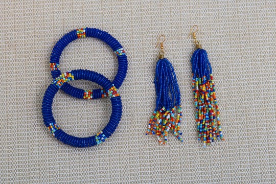 African Beaded jewelry, Beaded earrings and bracelets, Elegant earrings, Boho earrings