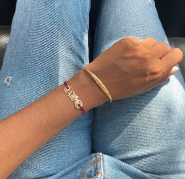 Aloalo cord in 18k gold