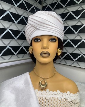 Bonnet turban (blanc)