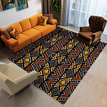 African Print Carpet Rug Mudcloth (LARGER SIZES AVAILABLE)