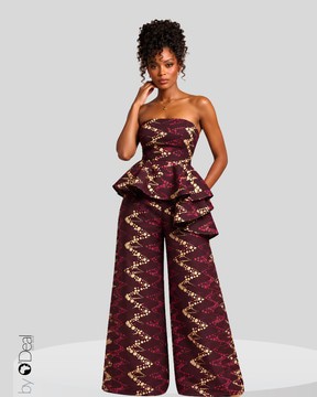 Magnifique Ensemble pantalon large et son top bustier
