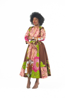 ADIYA MIDAXI LONG SLEEVE DRESS