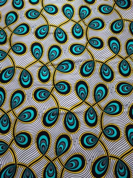 COUPON FABRIC WAX AFRICAN WEDDING FLOWER PATTERN
