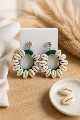 Bohemian Cowrie Earrings