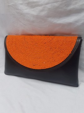 leather clutch bags/ beaded clutch bags