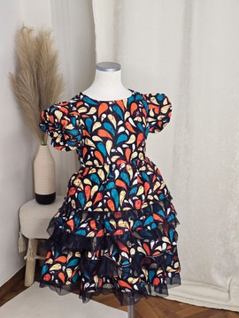 Robe Naima en tissu africain pour fille 2 ans à 12 ans