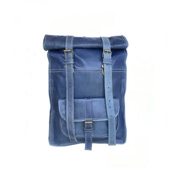 100% handmade high quality genuine leather backpack.