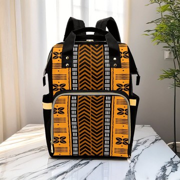 Mud Cloth Cowrie Tribal Diaper Bag | African Backpack | Afro Fashion