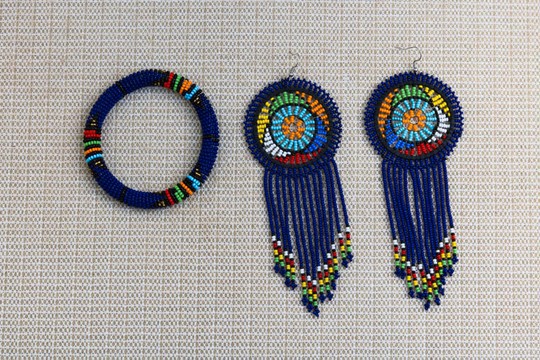 African Beaded jewelry, Beaded earrings and bracelets, Elegant earrings, Boho earrings