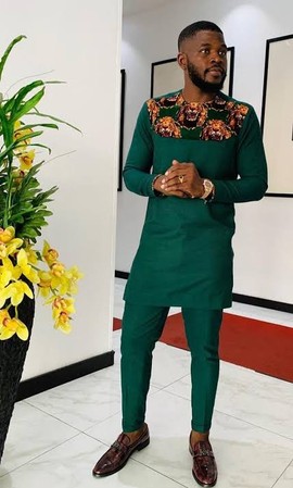 2 pieces,African men traditional suit, dansiki, african men fashion, african wedding suit