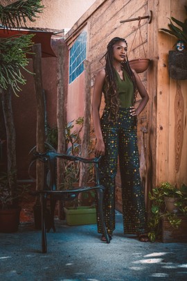 Akiyo trousers (khaki motifs)