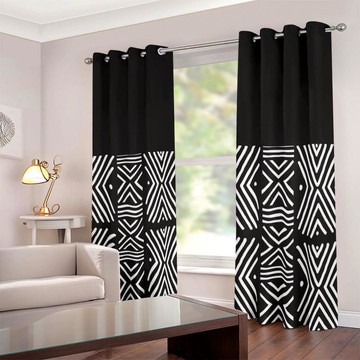 Cultural Unique Bath Mat White and Black Bathroom Rug (LARGER SIZES AVAILABLE)