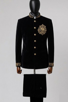Velvet Embroidered Suit