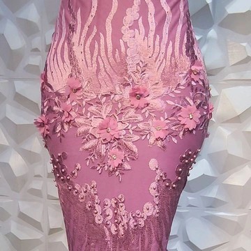 Pink Lace fabric for women, women lace fabric (5 yards )