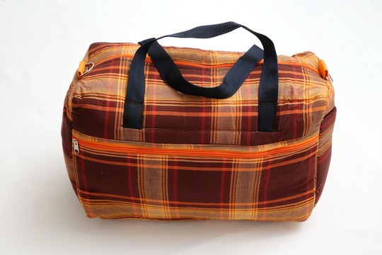 Diaper bag Madras Brown Handmade