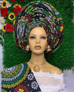 African Print Autogele head wear