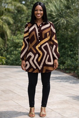 The Kuba Zuri Majesty Shirt Dress – Beauty that leads the room
