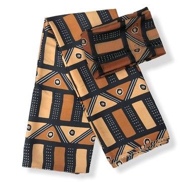 6 YARDS TISSU SOIE IMPRIME BOGOLAN